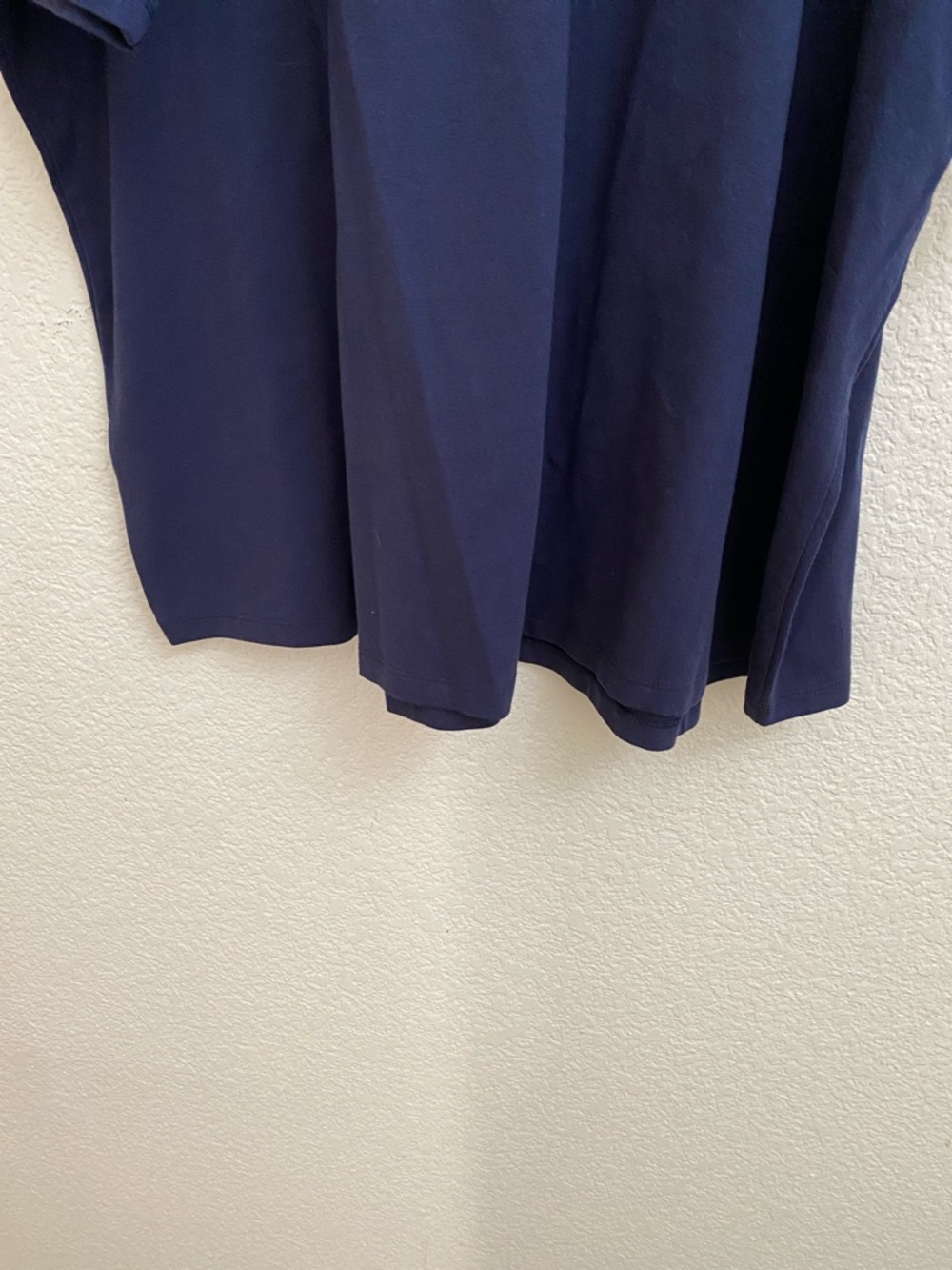 d&co. Essentials 3X Navy Blue Scoop Neck Tee Plus Size Soft Stretch Top - Picture 4 of 4